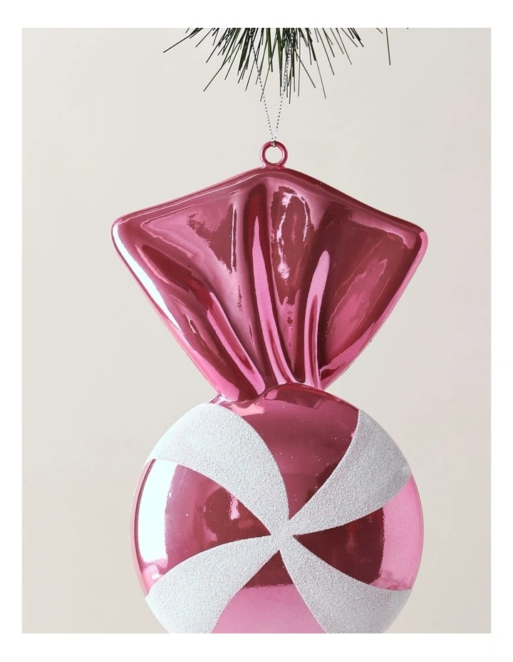 Candyland Christmas Oversized Plastic Candy Ornament 30cm in Pink image 2