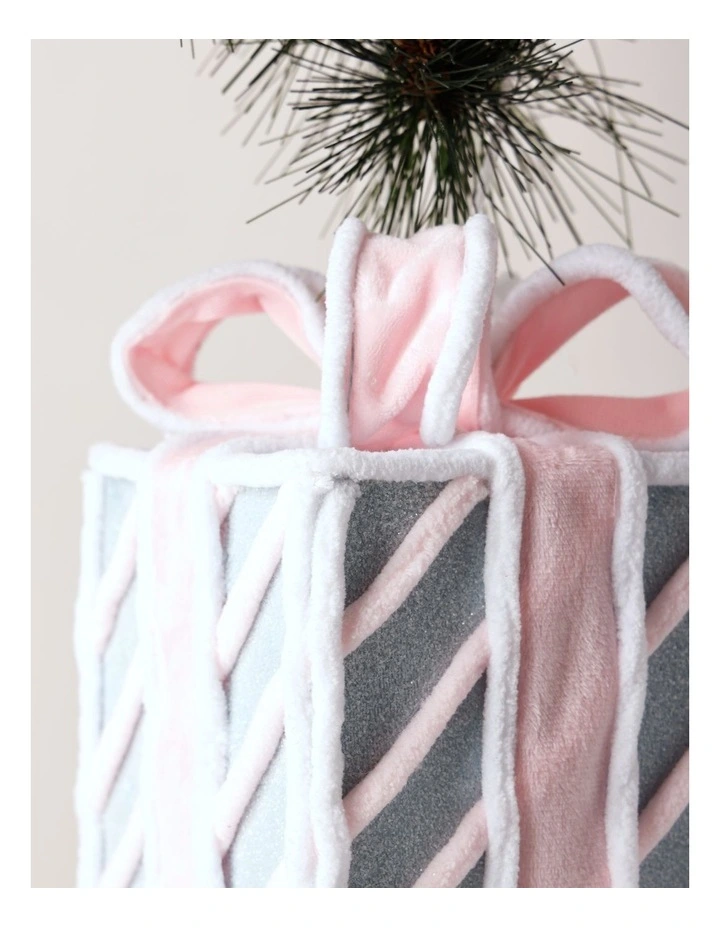 Candyland Christmas Present Ornament 15cm in Pink/Blue image 2