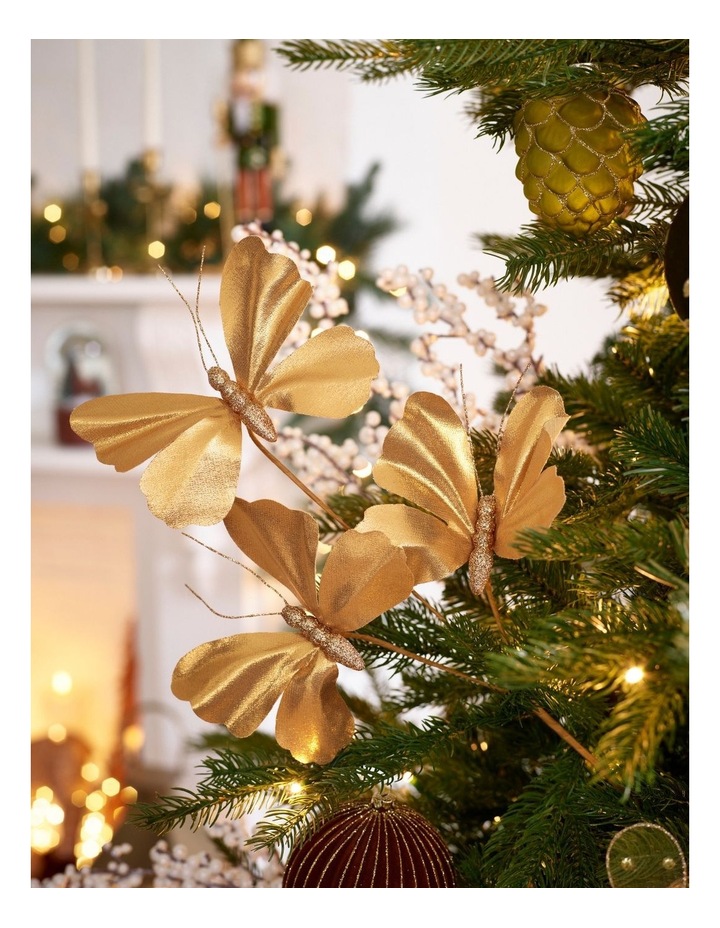 Harvest Plastic Butterfly Pick in Gold: 55cm image 2