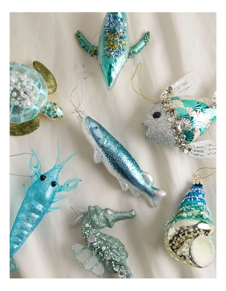 Eucalyptus Sardine Ornament in Blue: 15cm image 3