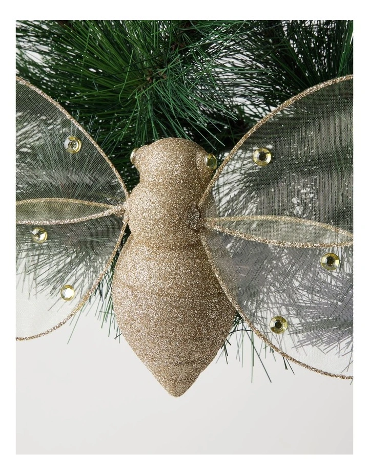 Harvest Christmas Plastic Oversized Glitter Bee in Gold: 25cm image 3