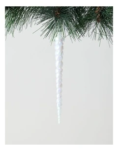 Nostalgia Christmas Acrylic Iridescent Icicle Ornament in Pink: 17cm