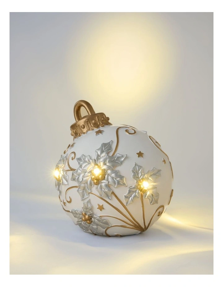 Luxe Poly Oversized Ornament Decor in White: 23cm image 2