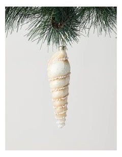 Eucalyptus Screw Shell Ornament in Brown: 13cm
