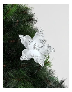 Luxe Christmas Champagne Poinsettia on Clip