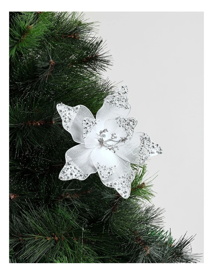 Luxe Christmas Champagne Poinsettia on Clip image 1