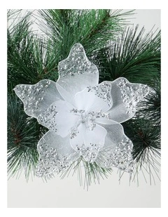 Luxe Christmas Champagne Poinsettia on Clip