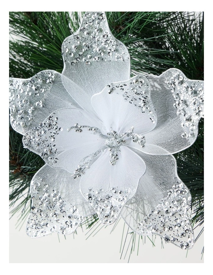 Luxe Christmas Champagne Poinsettia on Clip image 2