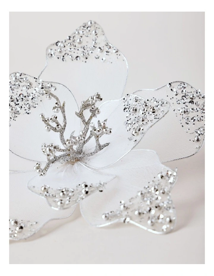 Luxe Christmas Champagne Poinsettia on Clip image 3