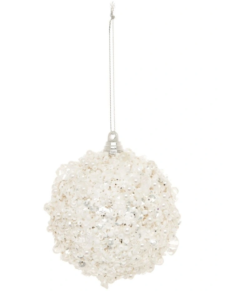 Luxe Christmas Sequin Crusted Bauble image 1