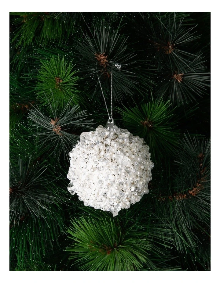 Luxe Christmas Sequin Crusted Bauble image 3