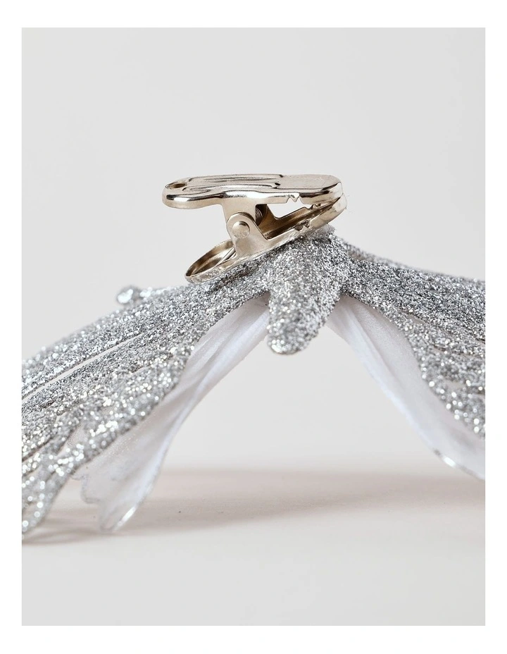 Luxe Christmas Glitter & Mesh Butterfly Clip image 4