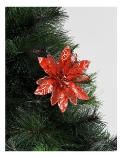 Heirloom Christmas Velvet & Mesh Flower Clip Decoration
