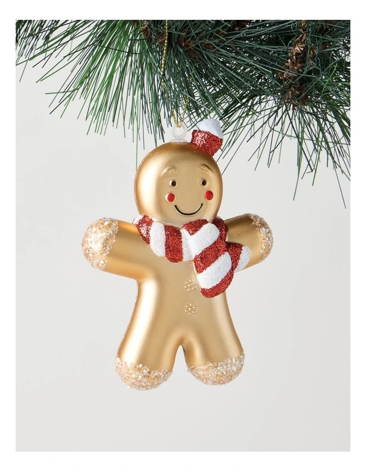 Nostalgia Christmas Plastic Gingerbread Ornament 12cm in Brown image 1