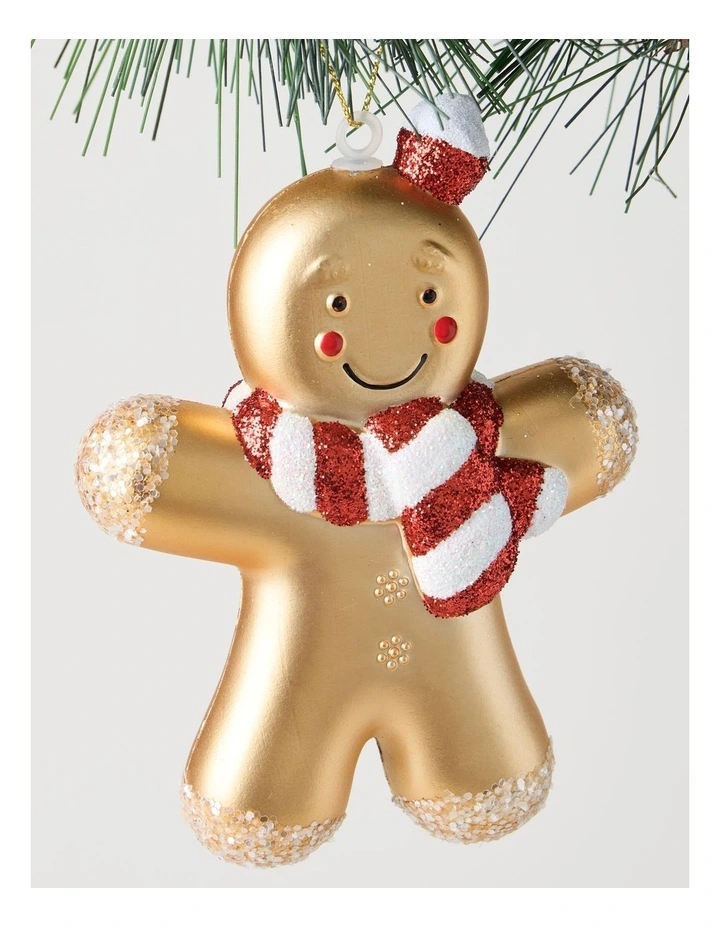 Nostalgia Christmas Plastic Gingerbread Ornament 12cm in Brown image 2