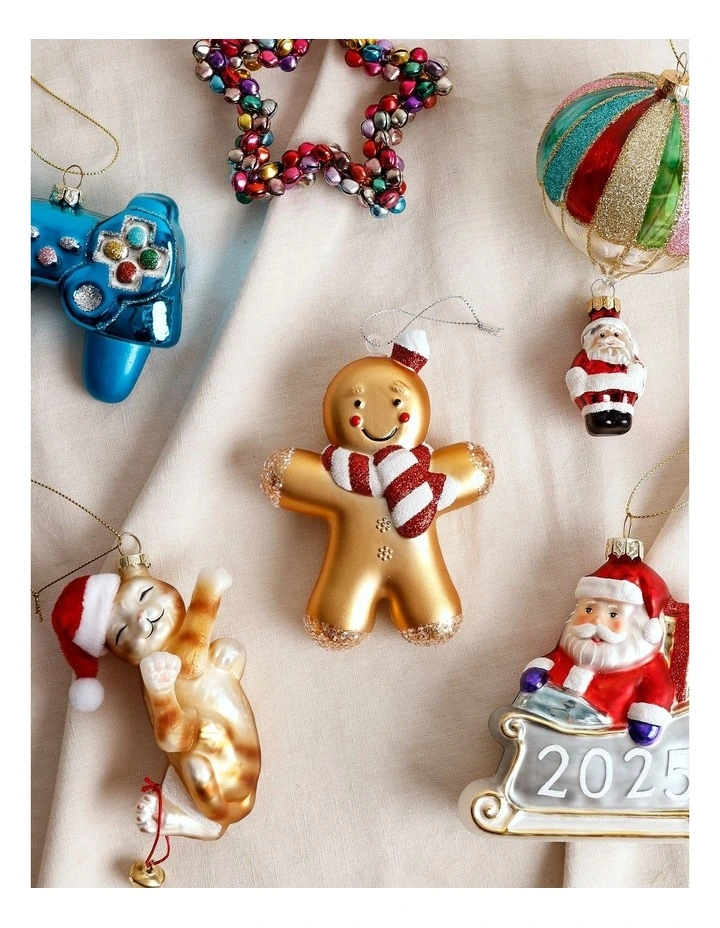 Candyland Christmas Plastic Gingerbread Ornament 12cm in Brown image 3