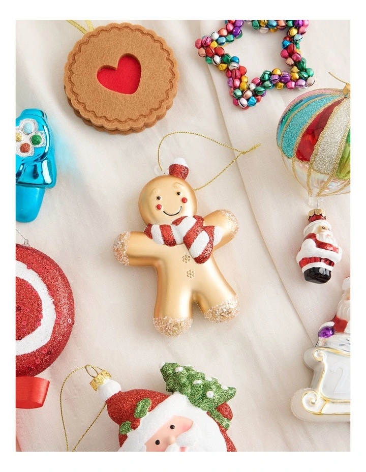 Nostalgia Christmas Plastic Gingerbread Ornament 12cm in Brown image 3