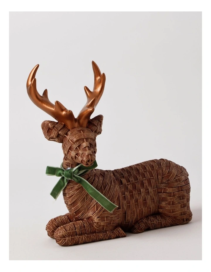 Harvest Christmas Assorted Resin Reindeer 24cm in Brown image 2