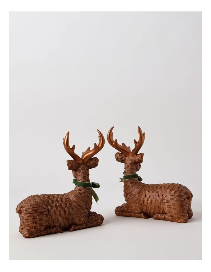 Harvest Christmas Assorted Resin Reindeer 24cm in Brown image 7