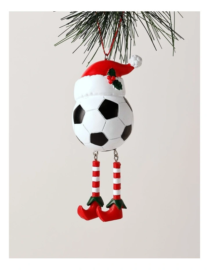 Candyland Christmas Assorted Resin Novelty Sport Ball Ornament 11cm in Multi image 2