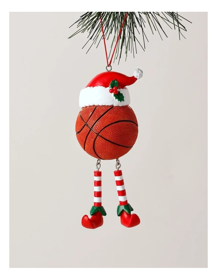 Candyland Christmas Assorted Resin Novelty Sport Ball Ornament 11cm in Multi image 3