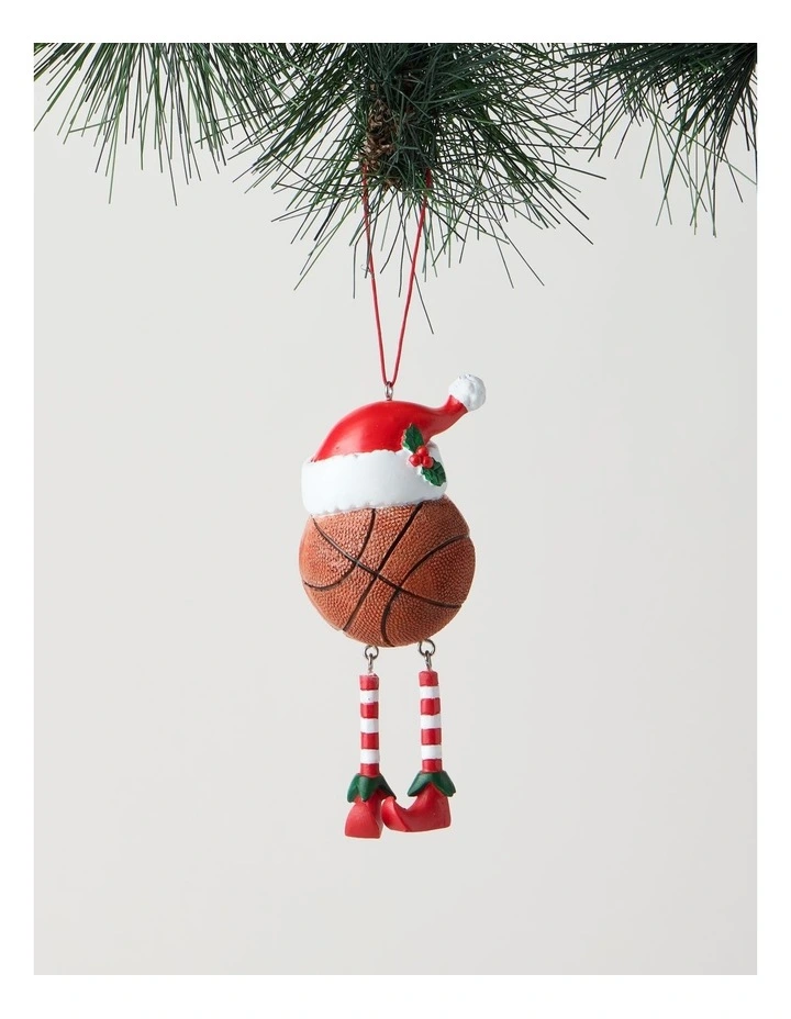 Nostalgia Christmas Assorted Resin Novelty Sport Ball Ornament 11cm in Multi image 3