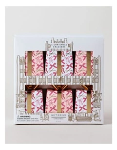 Luxe Christmas Ribbon 6pk Present Crackers 25cm in Pink