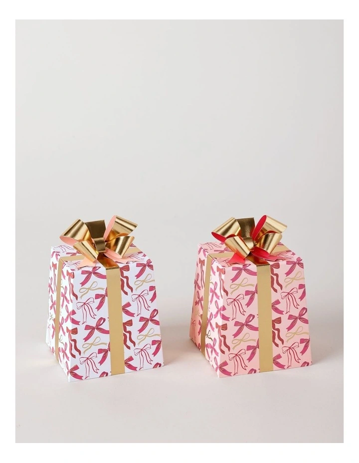Luxe Christmas Ribbon 6pk Present Crackers 25cm in Pink image 2