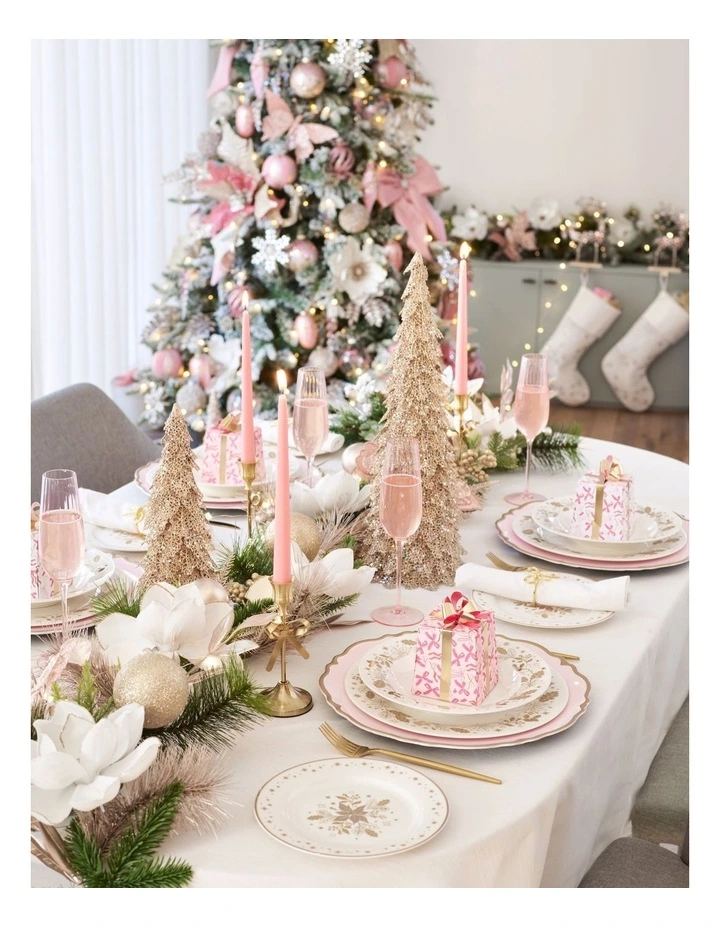 Luxe Christmas Ribbon 6pk Present Crackers 25cm in Pink image 3