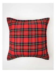 Heirloom Christmas Tartan Plaid Flanged Cushion 50x50cm in Multi