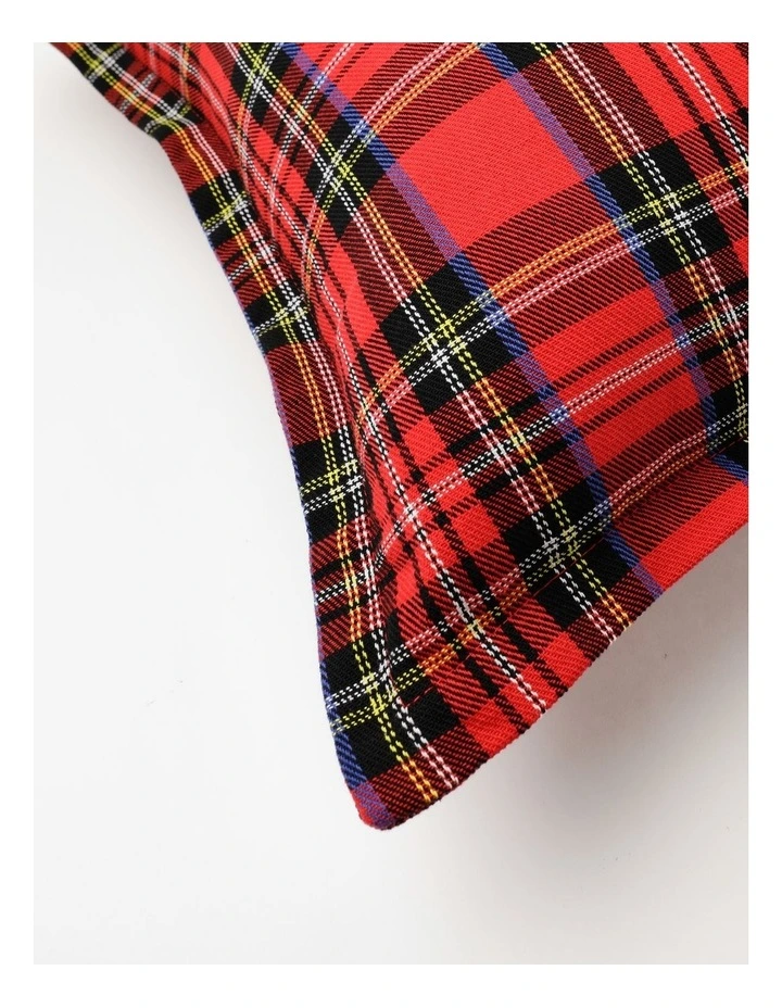 Heirloom Christmas Tartan Plaid Flanged Cushion 50x50cm in Multi image 2