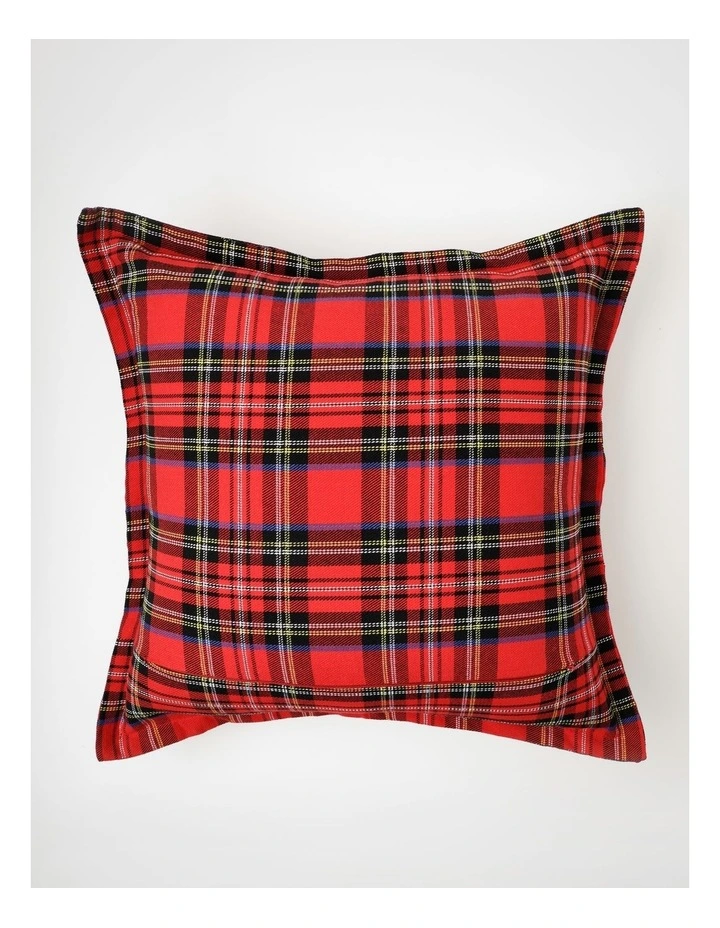 Heirloom Christmas Tartan Plaid Flanged Cushion 50x50cm in Multi image 5
