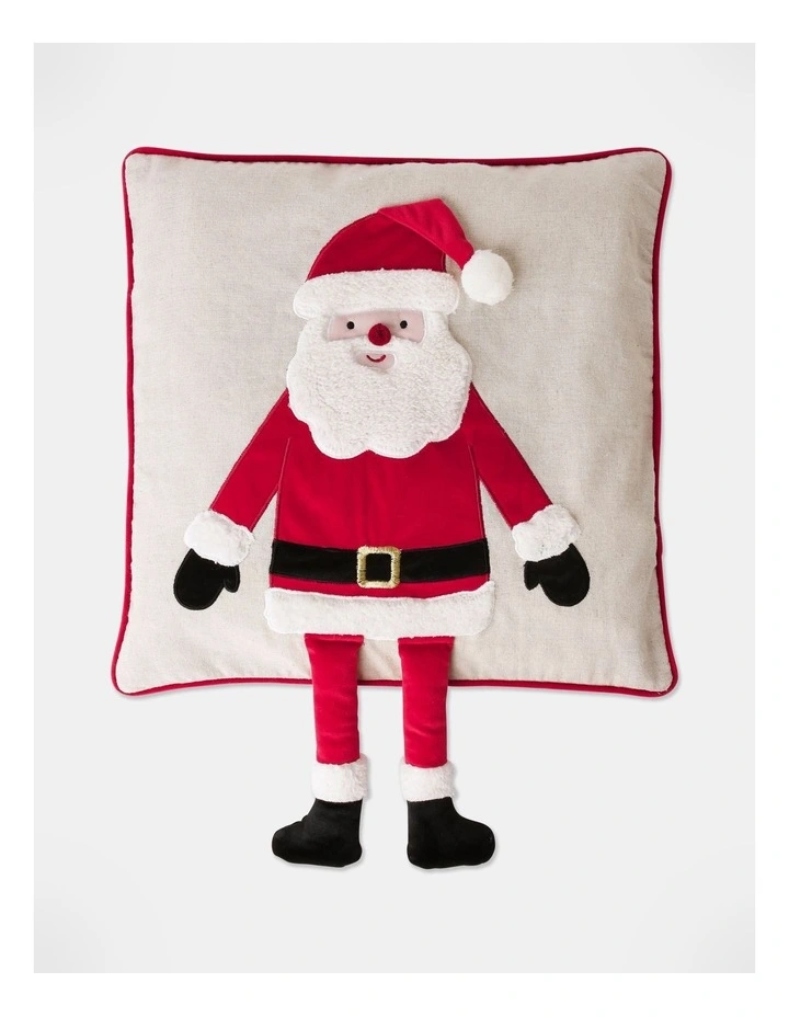 Candyland Christmas Santa Leg Cushion 50x50cm in Multi image 1
