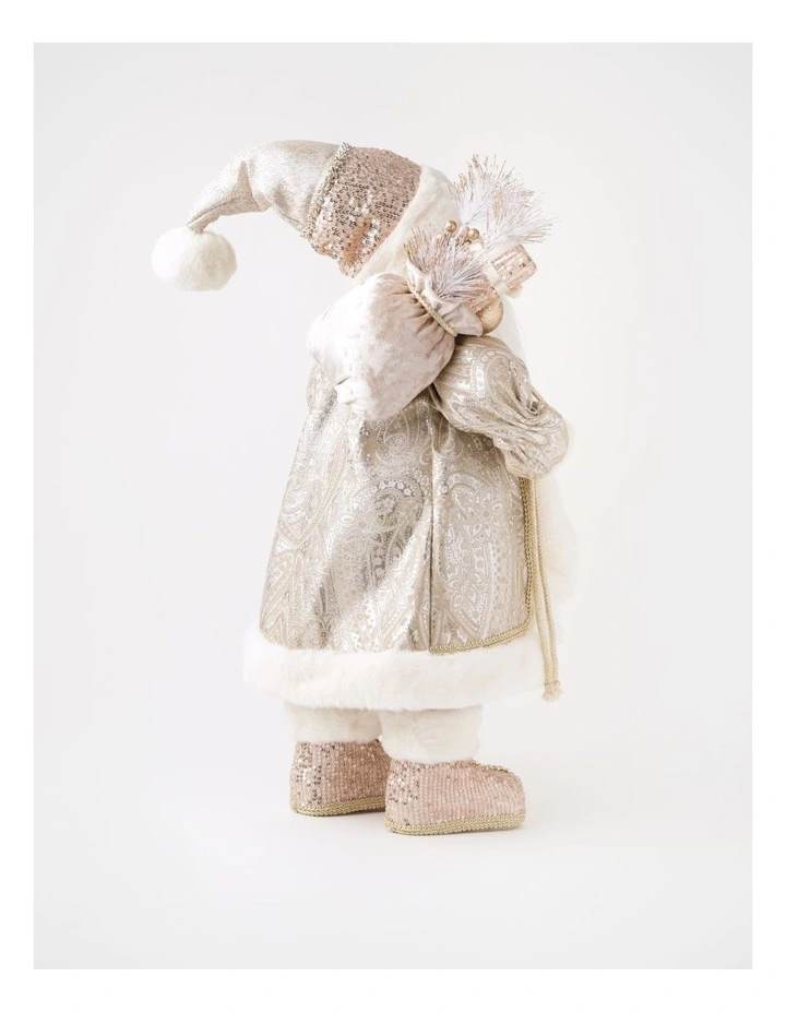 Luxe Christmas Sven the Sequin Santa with Staff 60cm in Pink image 4