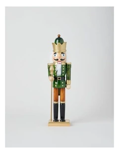 Harvest Christmas Wooden Nutcracker 38cm in Brown