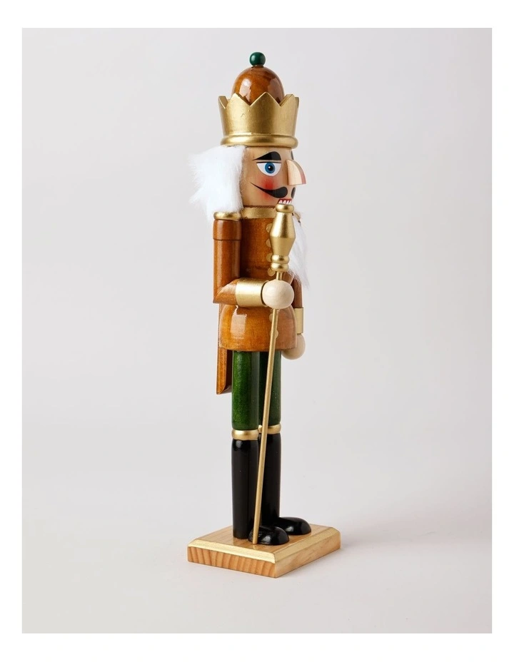 Harvest Christmas Wooden Nutcracker 38cm in Brown image 2