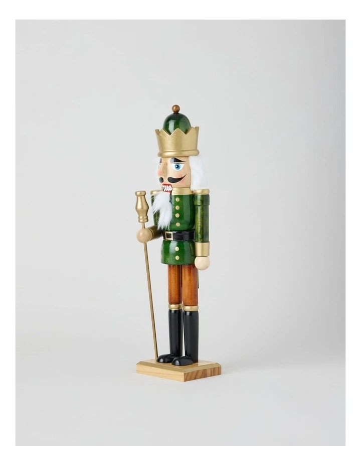 Harvest Christmas Wooden Nutcracker 38cm in Brown image 3
