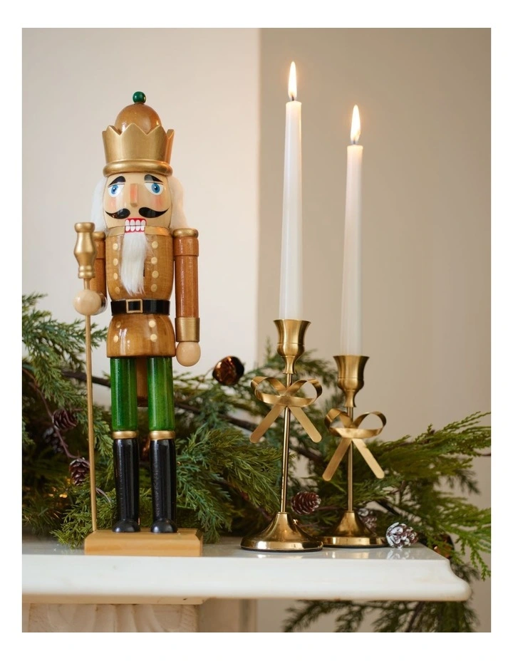 Harvest Christmas Wooden Nutcracker 38cm in Brown image 3