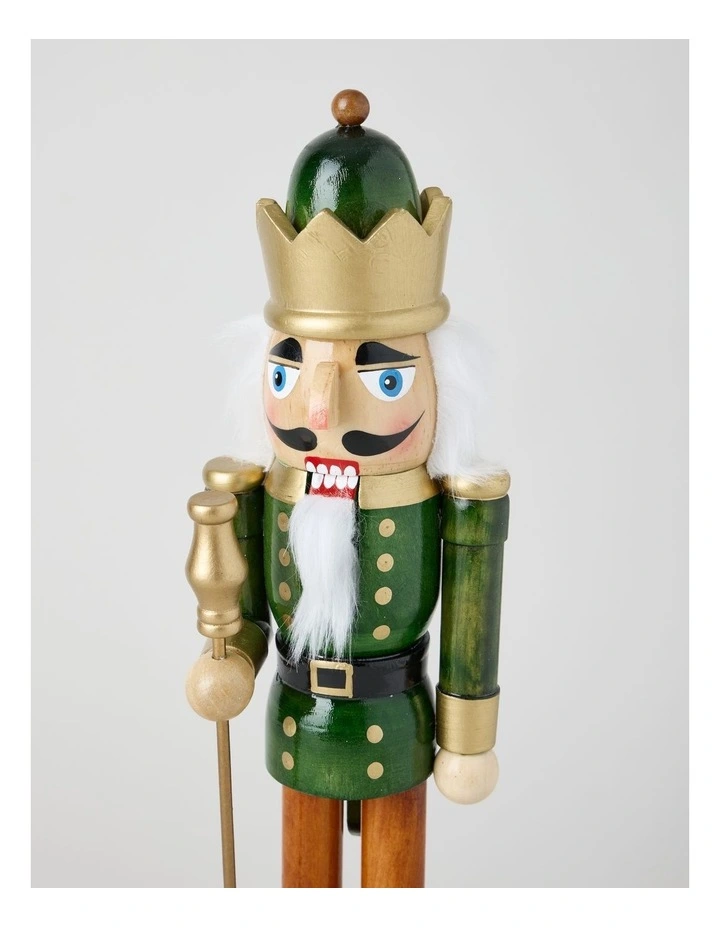 Harvest Christmas Wooden Nutcracker 38cm in Brown image 5