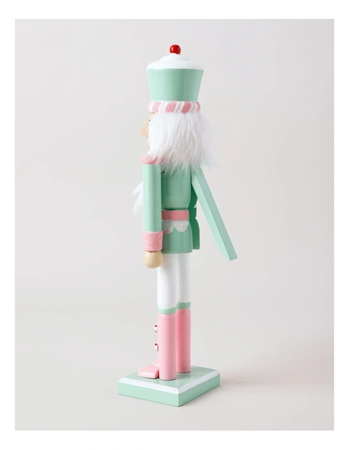 Candyland Christmas Wooden Pastel Nutcracker 38cm in Multicolour image 5