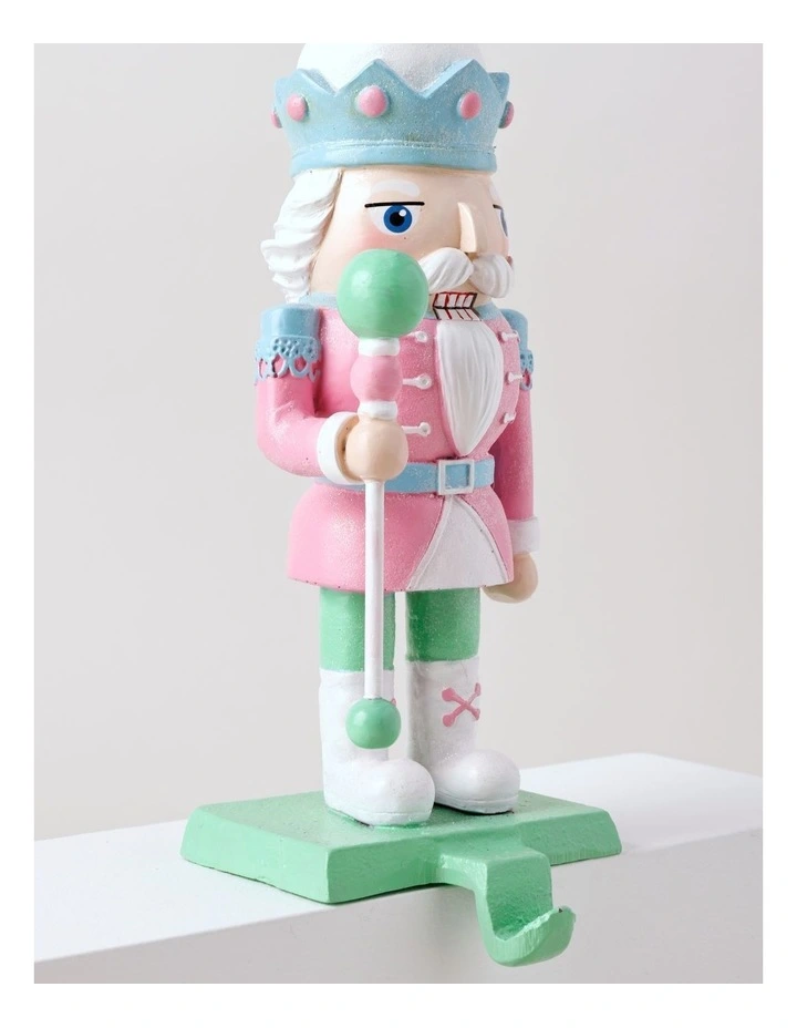 Resin Christmas Nutcracker Stocking Holder 15cm in Multicolour image 4