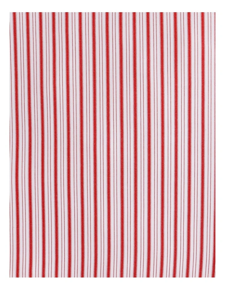 Heirloom Christmas Striped Flanged Cushion 50x50cm in Red/White image 3