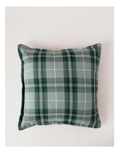 Heirloom Christmas Tartan Plaid Cushion 50x50cm in Green