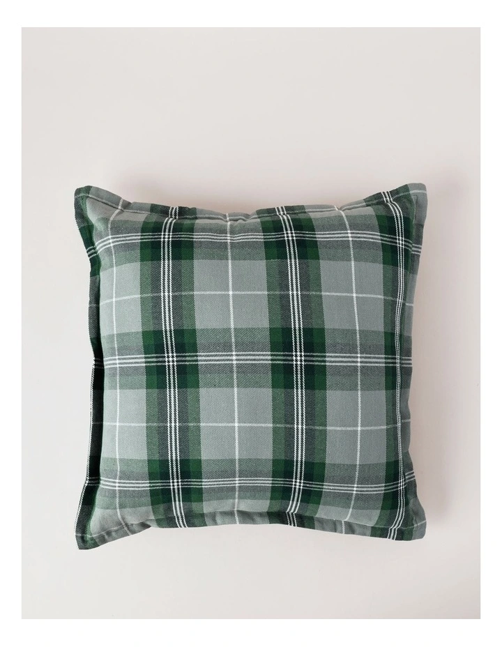 Heirloom Christmas Tartan Plaid Cushion 50x50cm in Green image 1