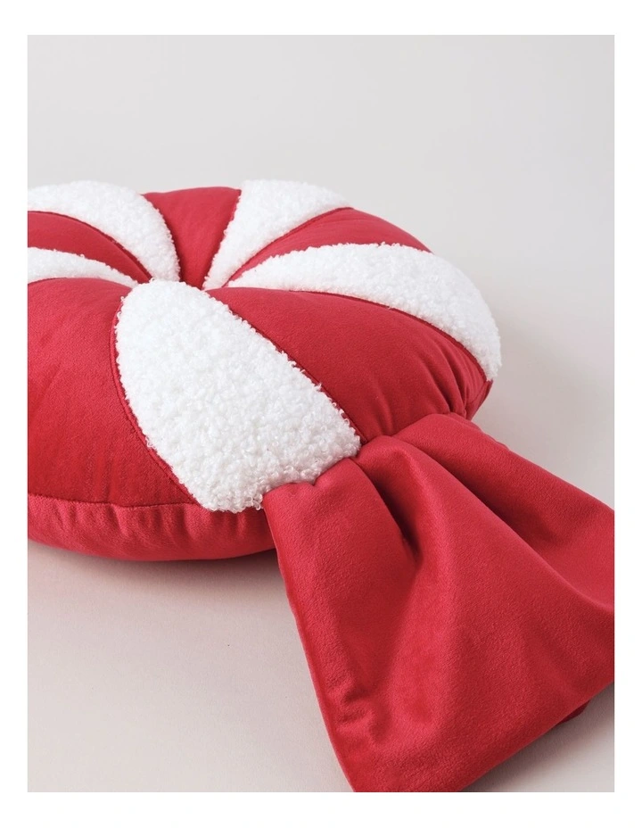 Candyland Christmas Candy Cushion 50cm in Red/White image 2