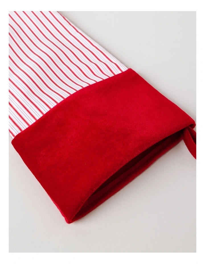 Heirloom Christmas Fabric Stripe Sack 44cm in Red/White image 2