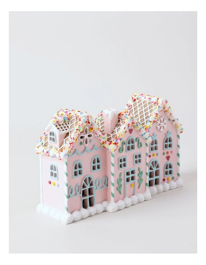 Candyland Christmas Resin Gingerbread House withLED 26cm in Multicolour image 4