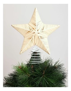 Eucalyptus Christmas Star Tree Topper 30cm in Natural