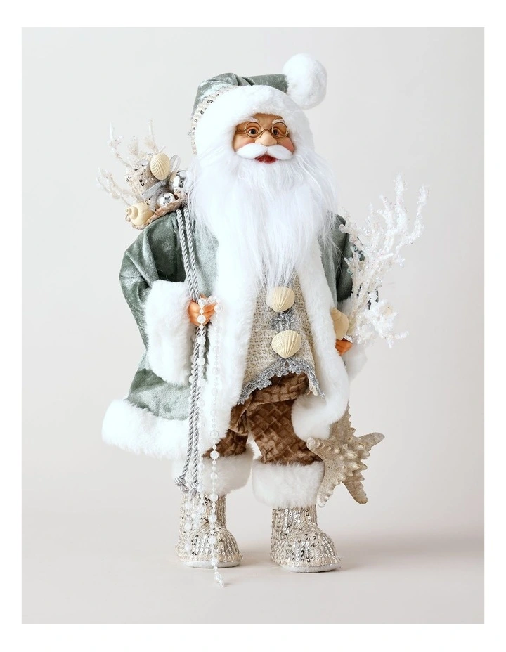 Eucalyptus Christmas Finn the Coastal Santa with Starfish 46cm in Blue image 1