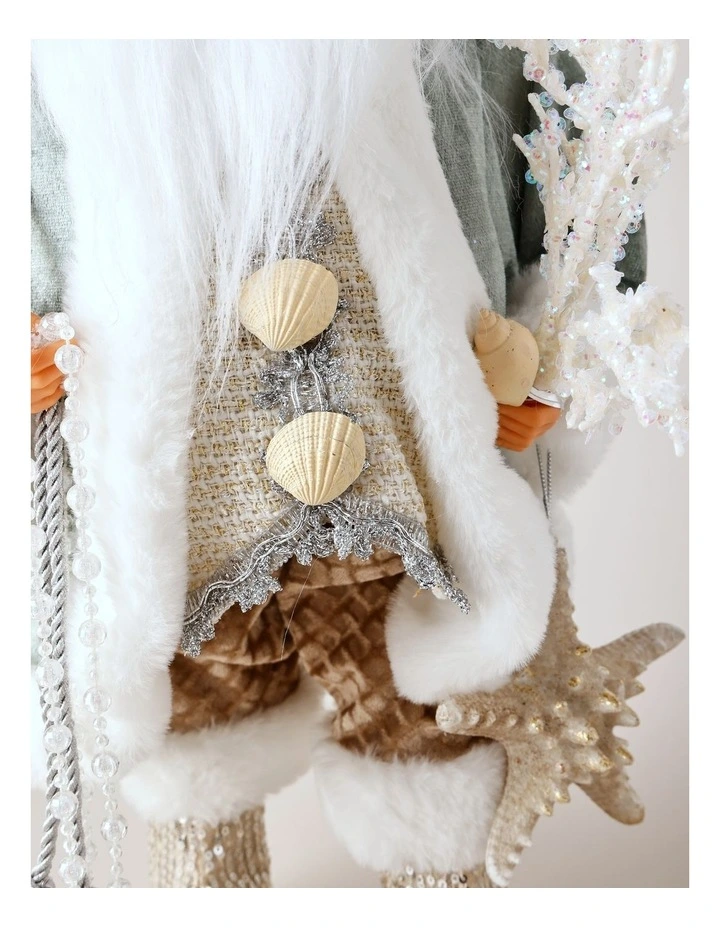 Eucalyptus Christmas Finn the Coastal Santa with Starfish 46cm in Blue image 2